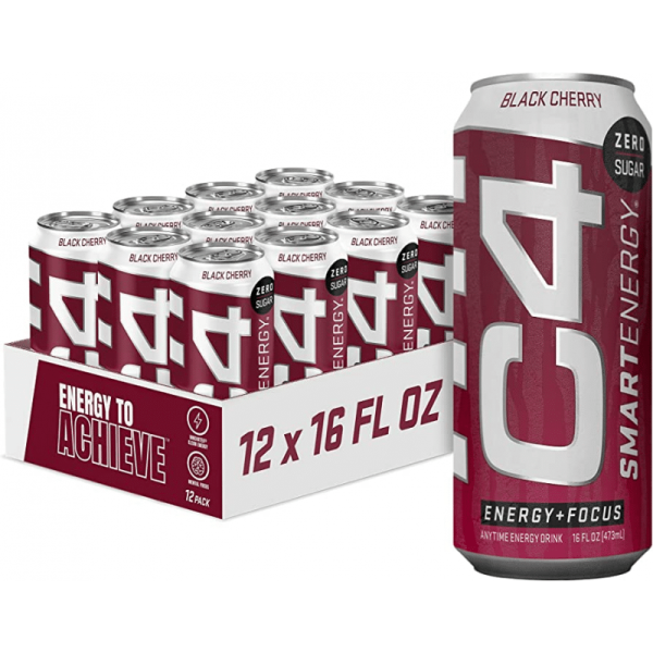 Cellucor C4 Smart Energy Sugar-Free Energy Drink  Black Cherry (473ml) 12 Pack