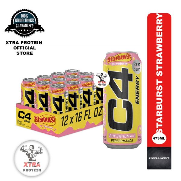 Cellucor C4 Sugar-Free Energy Strawberry Starburst (473ml) 12 Pack