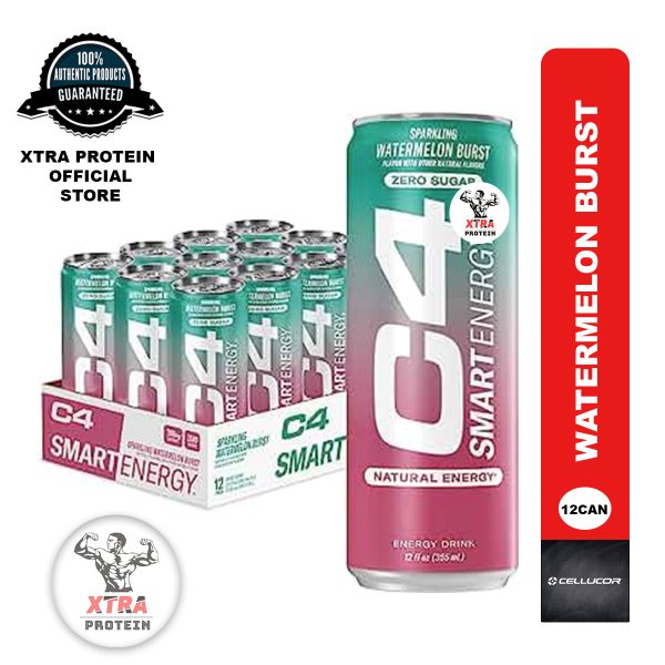 Cellucor C4 Smart Energy Sugar-Free Watermelon Burst (355ml) 12 Pack