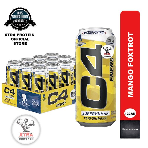 Cellucor C4 Sugar-Free Energy Mango Foxtrot (473ml) 12 Pack