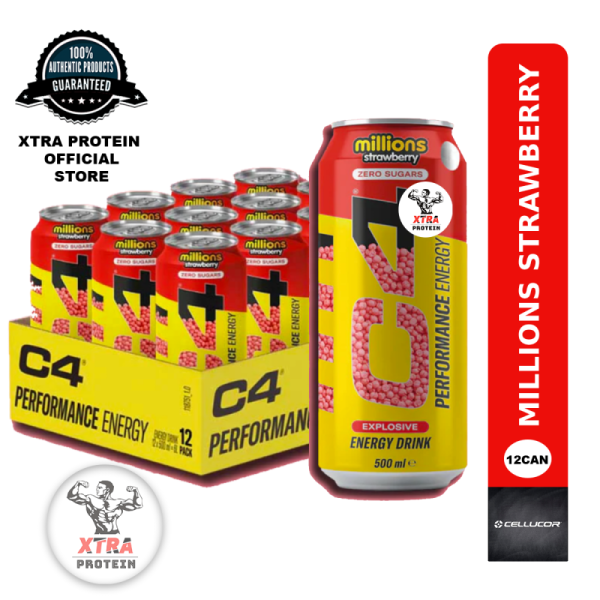 Cellucor C4 Sugar-Free Energy Millions Strawberry (473ml) 12 Pack