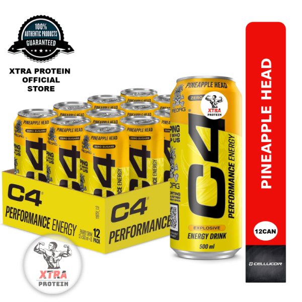 Cellucor C4 Sugar-Free Energy Pineapple Head (473ml) 12 Pack