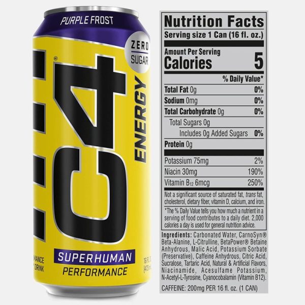 Cellucor C4 Sugar-Free Energy Purple (Grape) Frost (473ml) 12 Pack - Image 2