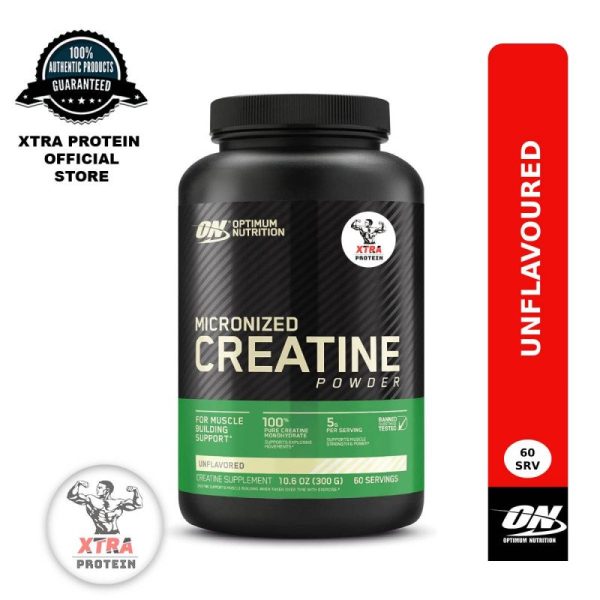 Optimum Nutrition Micronized Creatine Powder Unflavoured (300g) 60 Servings